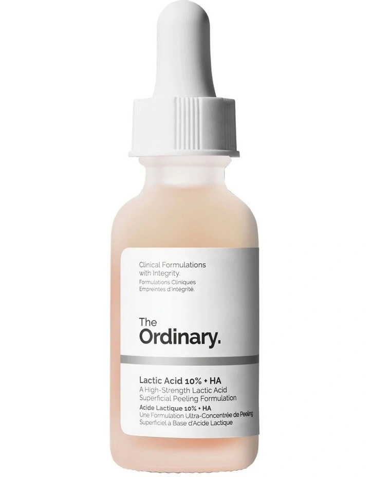 Lactic Acid 10% Hyaluronic Acid 2% Exfoliating Serum for Smoothing and Brightening30ml image 1