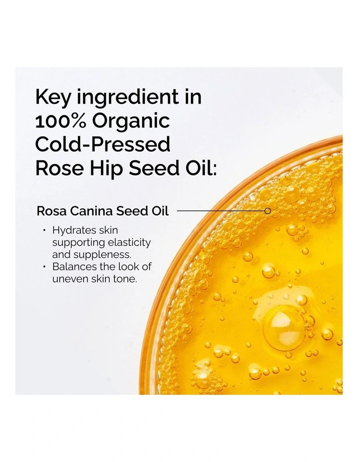 100% Organic Cold-Pressed Rose Hip Seed Oil for Brightening and Radiance 30ml image 3