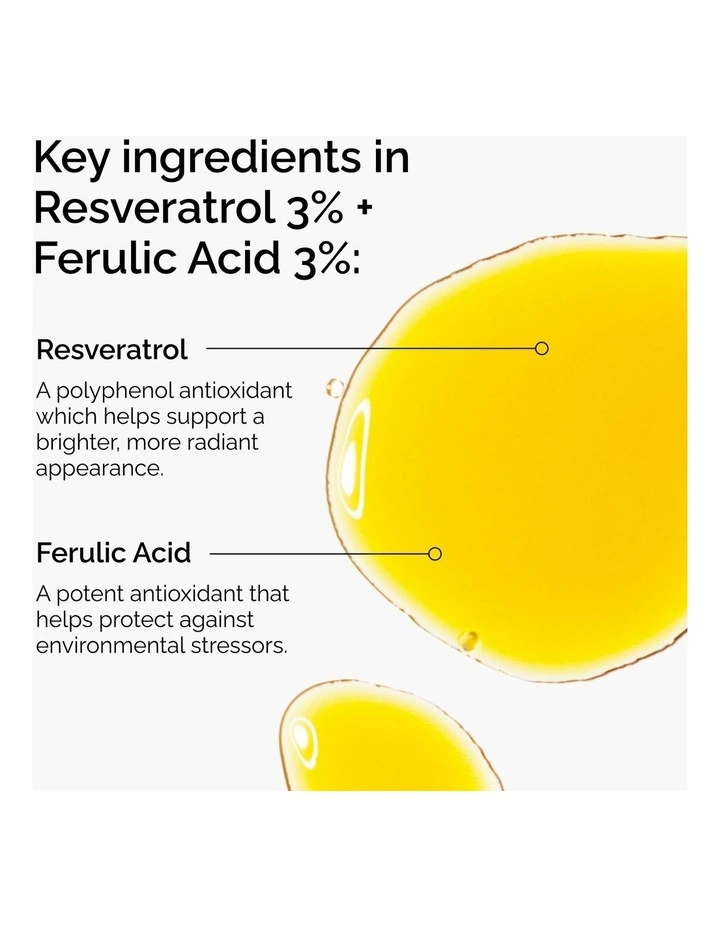Resveratrol 3%   Ferulic Acid 3% Antioxidant Serum for Brightening 30ml image 3