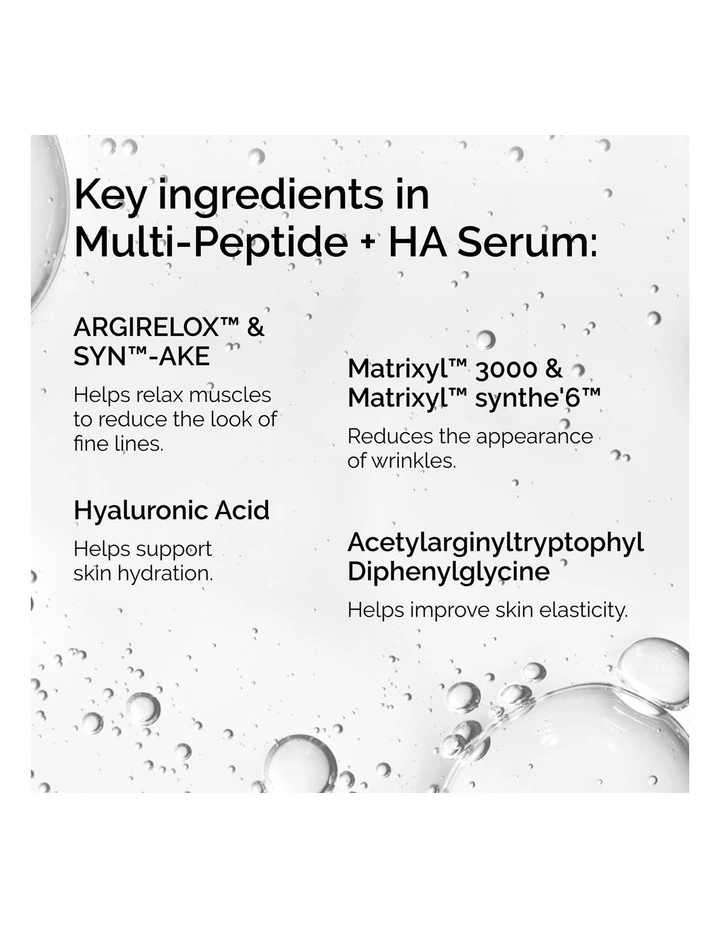 Multi-Peptide   Hyaluronic Acid Serum for Firmness, Elasticity, Wrinkles image 3