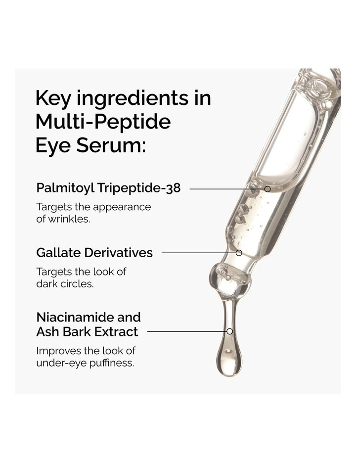 Multi-Peptide Eye Serum for Wrinkles, Crow's Feet, Dark Circles 15ml image 3