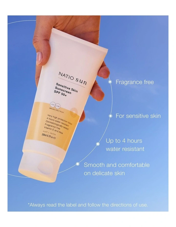 Sensitive Skin Sunscreen SPF 50 200ml image 4