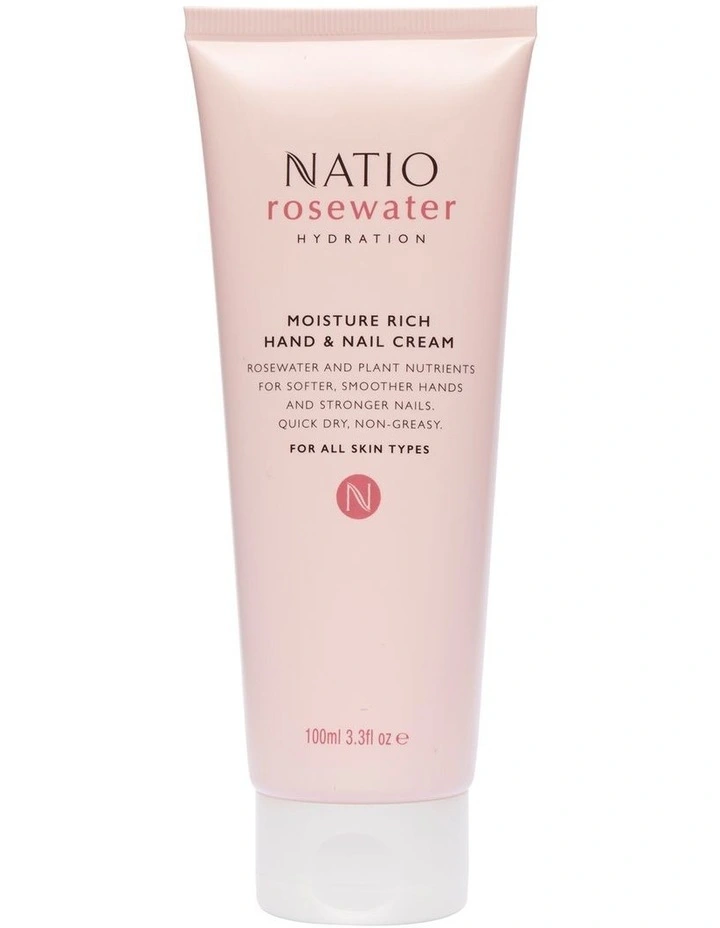 Rosewater Hydration Moisture Rich Hand & Nail Cream 100ml image 1