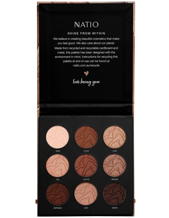 Earthy Tektites Mineral Eyeshadow Palette 9g image 1