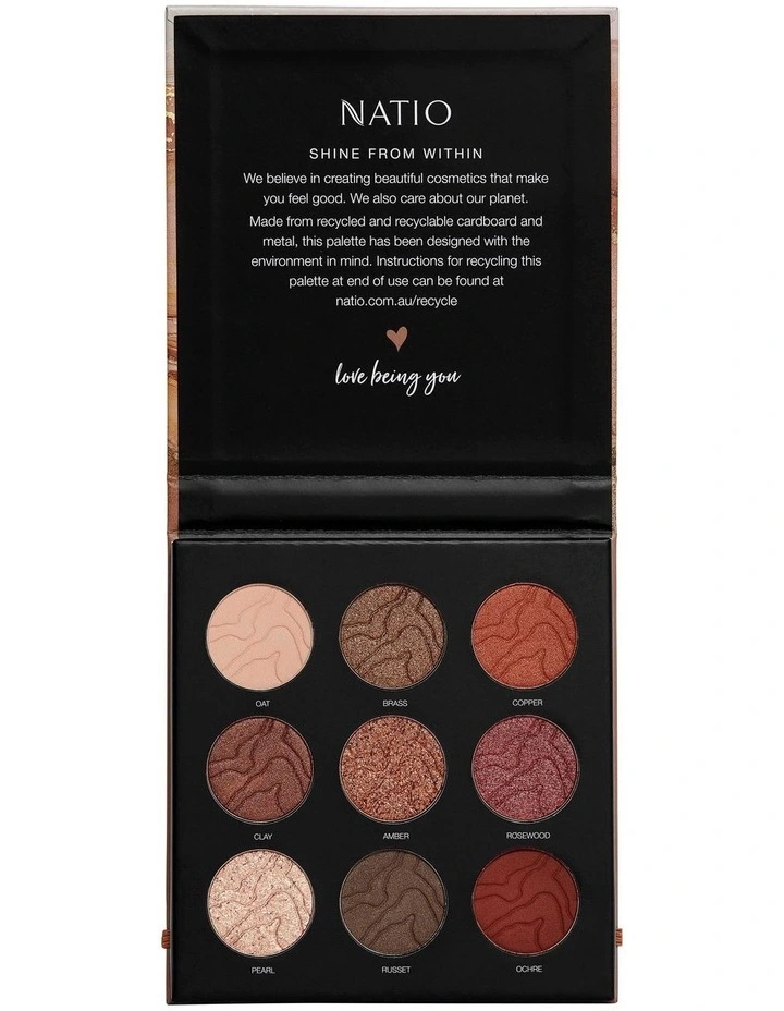 Natio Luminous Amber Mineral Eyeshadow Palette 9g MYER