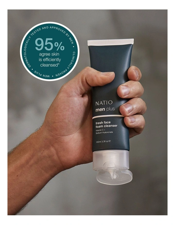 Mens Plus Fresh Face Foam Cleanser 100ml image 4