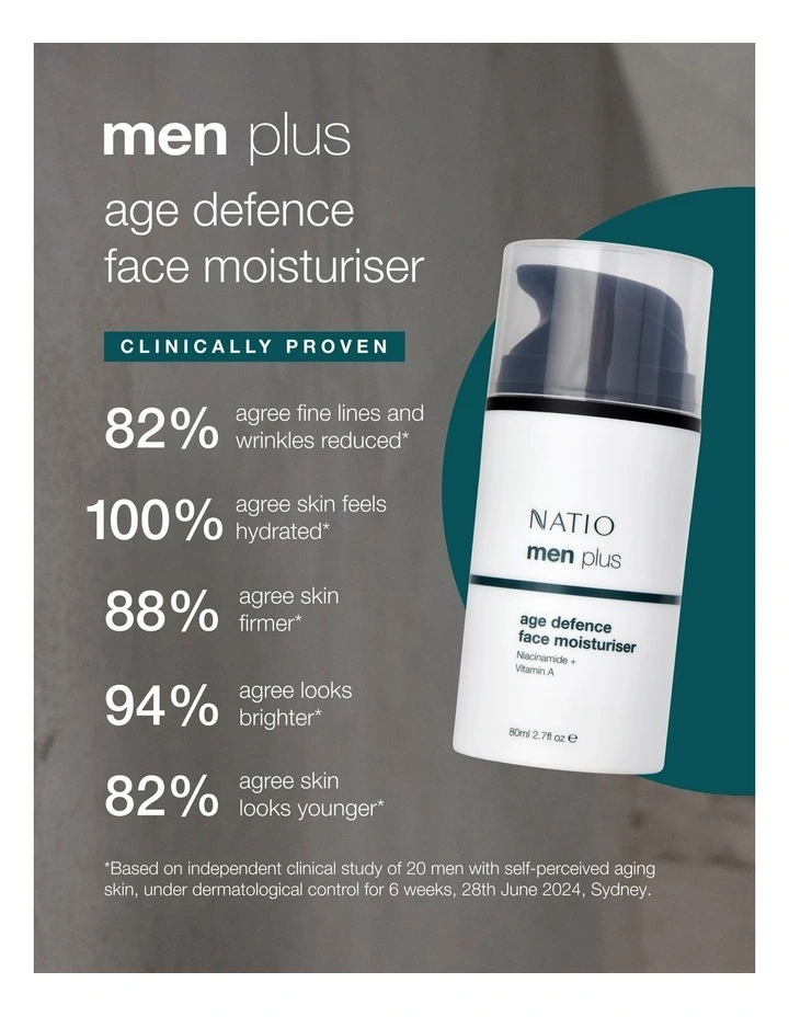 Mens Plus Age Defence Face Moisturiser 80ml image 4