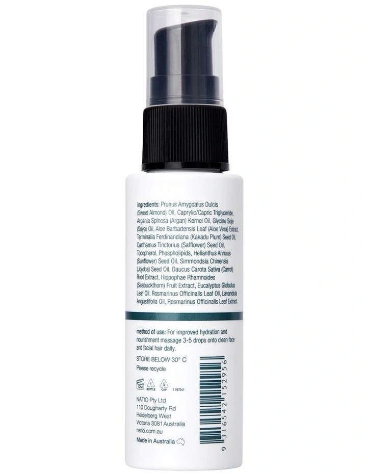 Mens Plus Dual Action Face and Beard Oil 30ml image 2