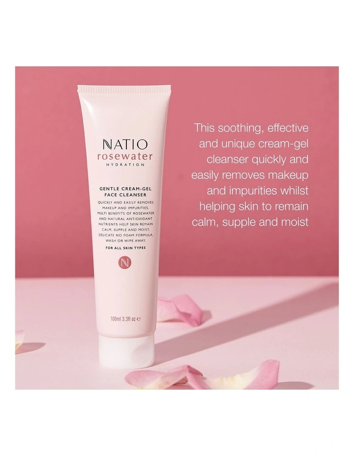 Rosewater Hydration Gentle Cream-Gel Face Cleanser 100ml image 5