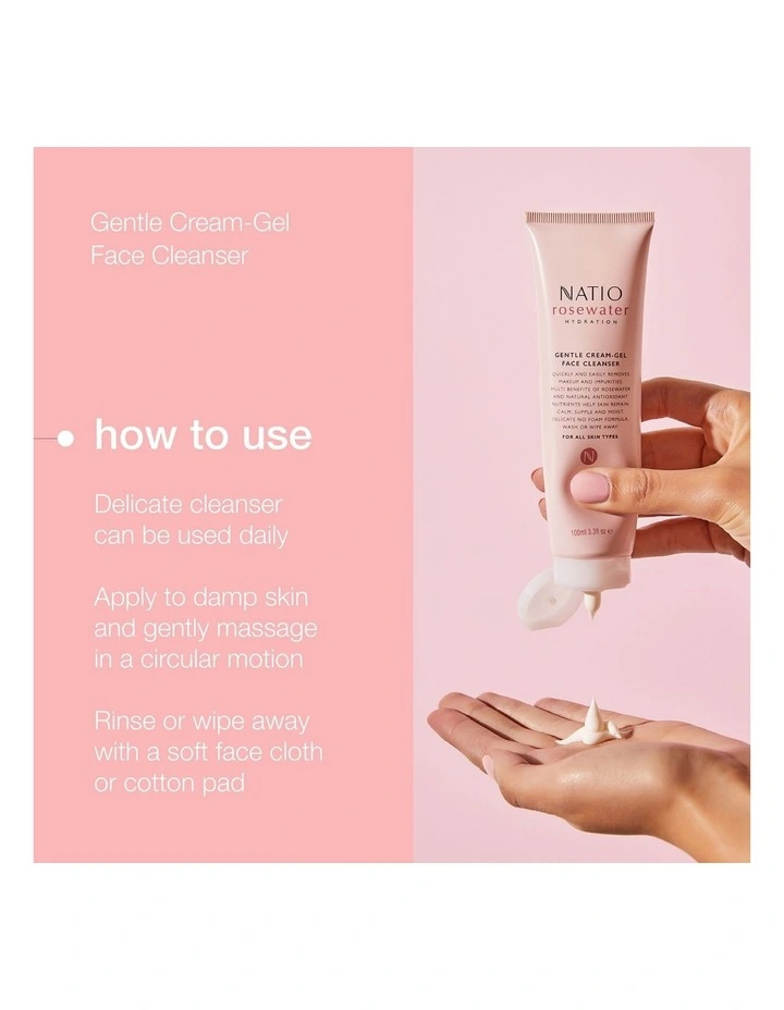 Rosewater Hydration Gentle Cream-Gel Face Cleanser 100ml image 7