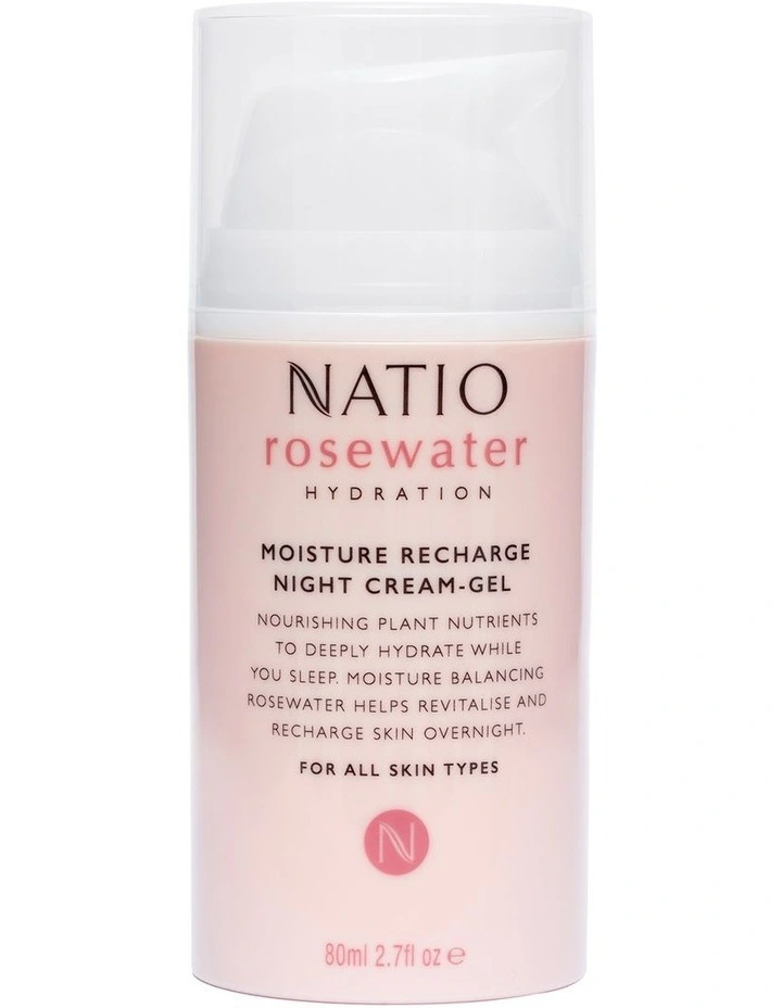 Rosewater Hydration Moisture Recharge Night Cream-Gel 80ml image 1