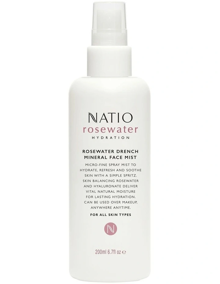 Rosewater Hydration Drench Mineral Face Mist 200ml image 1