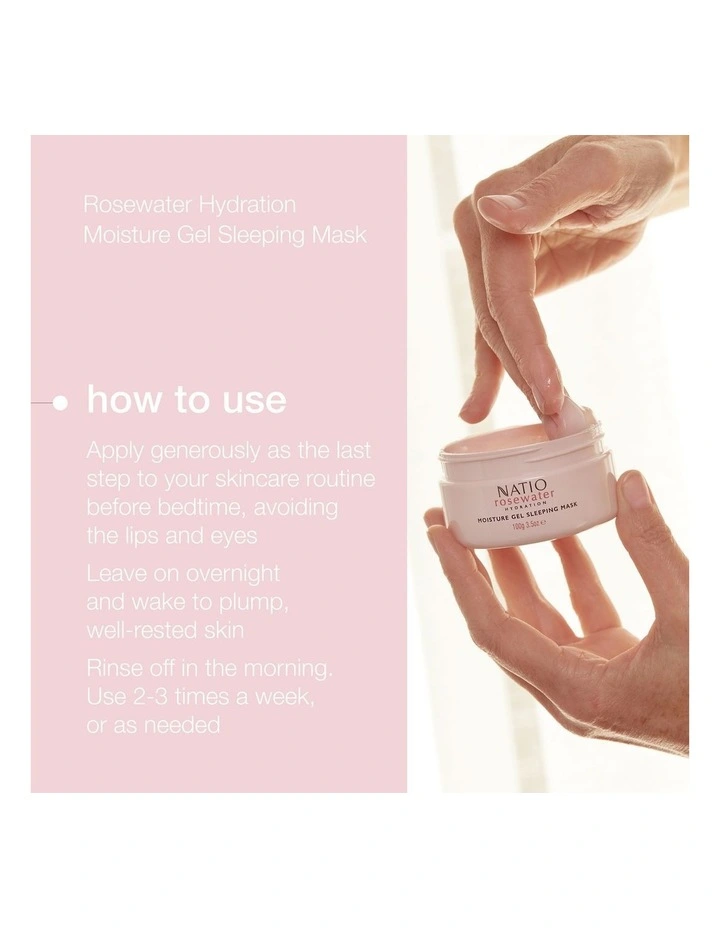 Rosewater Hydration Moisture Gel Sleeping Mask 100g image 4