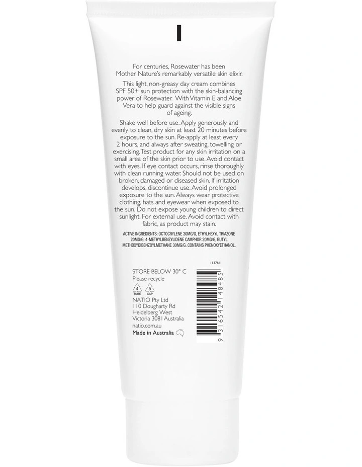 Rosewater Hydration Moisture Balance Day Cream SPF 50+ 90ml image 2