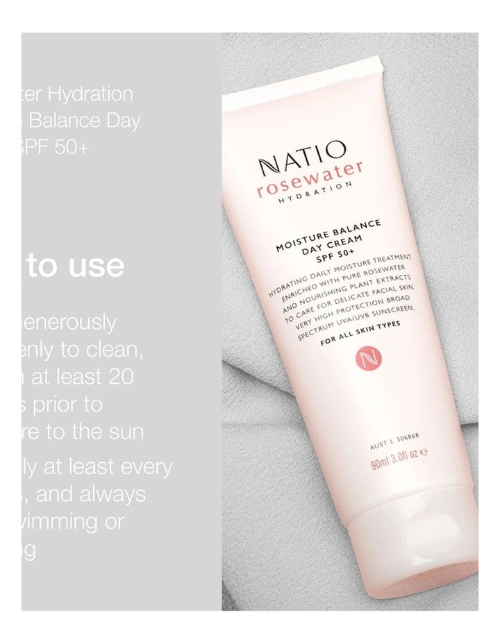 Rosewater Hydration Moisture Balance SPF 50+ Day Cream 90ml image 5