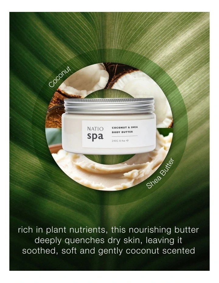 Spa Coconut & Shea Body Butter Moisturiser 240g image 4