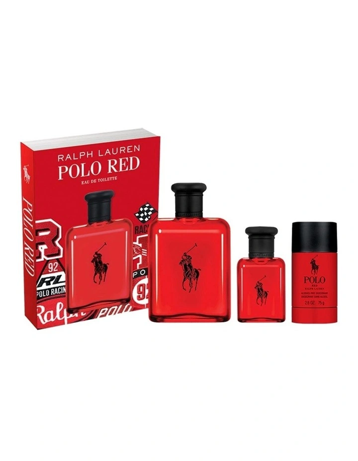 Ralph Lauren Polo Red EDT 125ml Set (Includes Polo Red EDT 40ml & Deororant) image 1