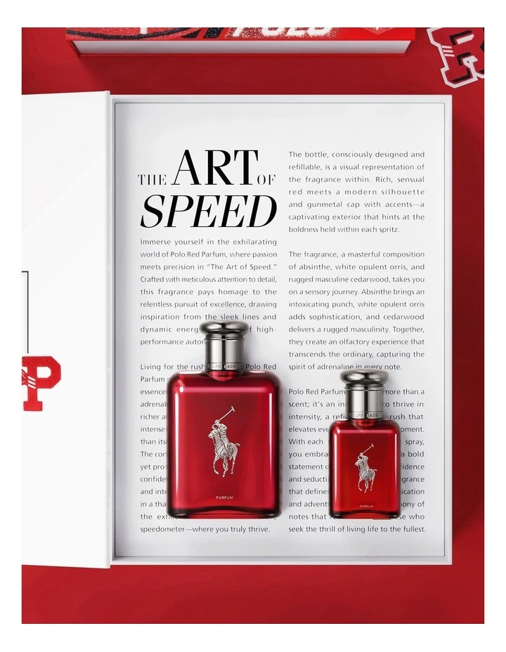 Ralph Lauren Polo Red Parfum 125ml Set (Includes Polo Red Parfum 40ml) image 2