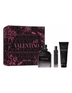 Valentino Born In Roma Uomo 100ml Set (Includes BIR Uomo Shower Gel 75ml & BIR Uomo 15ml Travel Spray)