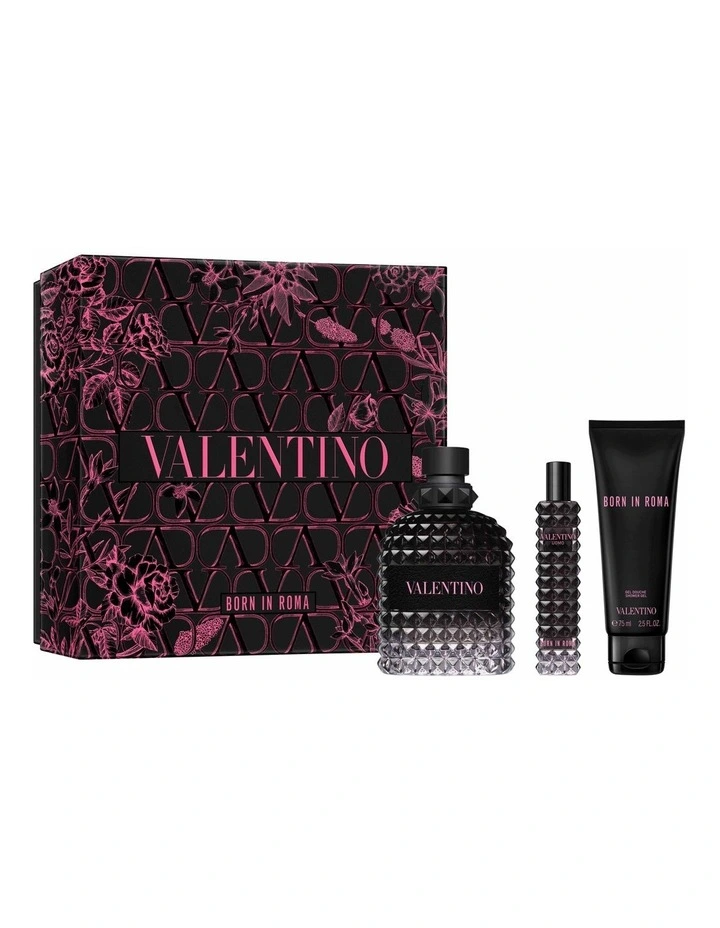 Valentino Born In Roma Uomo 100ml Set (Includes BIR Uomo Shower Gel 75ml & BIR Uomo 15ml Travel Spray) image 1