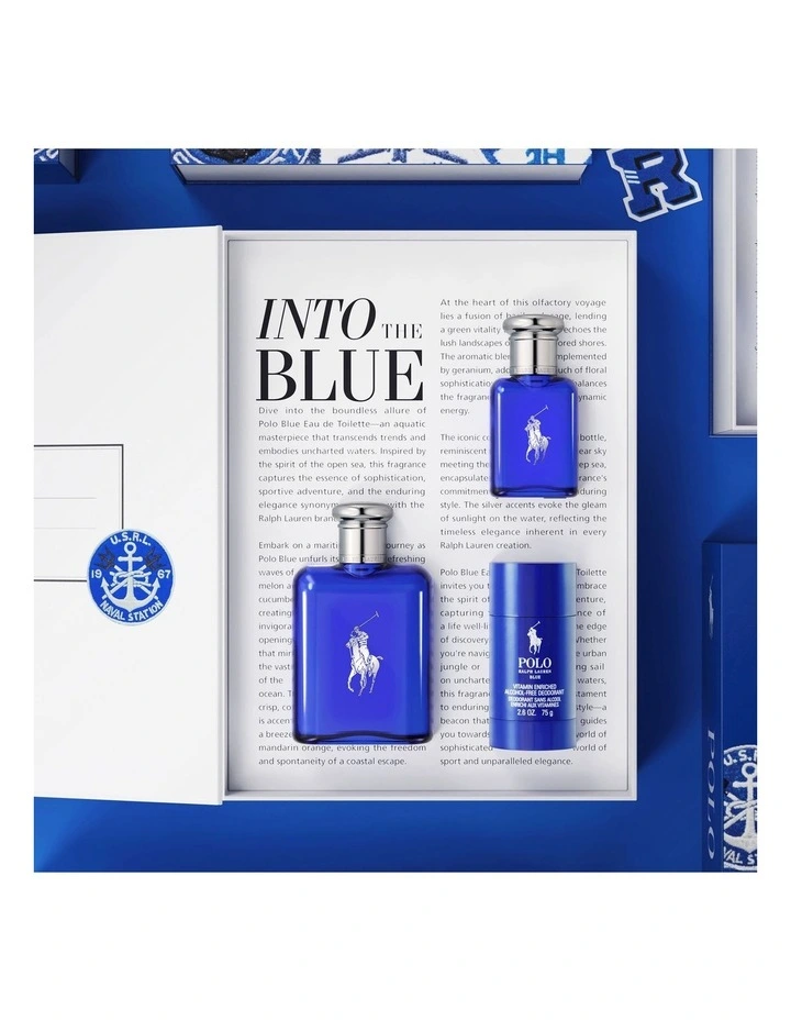 Ralph Lauren Polo Blue EDT 125ml Set (Includes Polo Blue EDT 40ml & Polo Blue EDT Deodorant) image 2