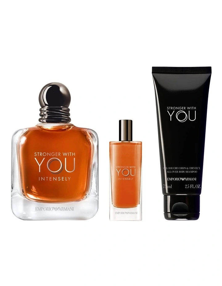 Emporio Armani Stronger With You EDP Intensley 100ml Set (SWY Intensely 15ml & SWY Intensely Shower Gel 75ml) image 3