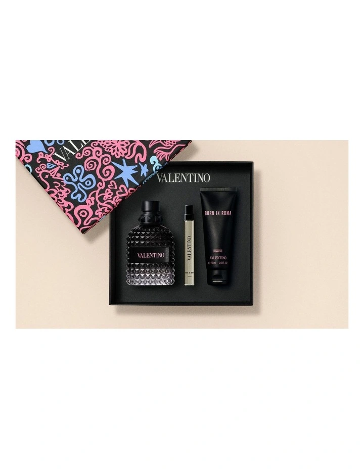 Valentino Born In Roma Uomo 100ml Set (Includes BIR Uomo 10ml & Shower Gel 75ml) image 2