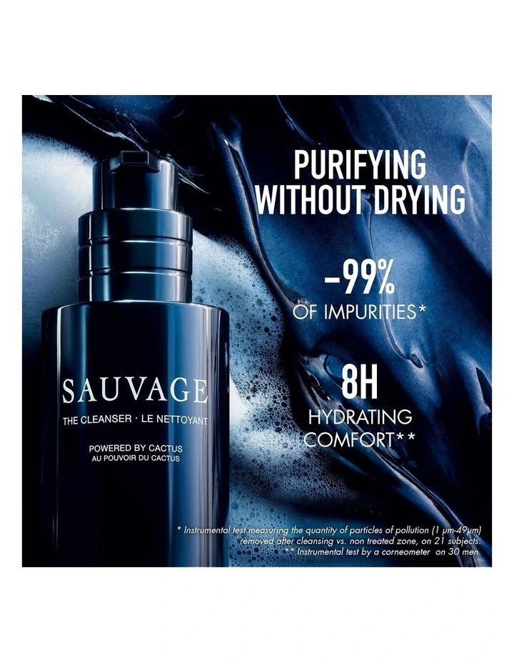 Sauvage Face Cleanser Black Charcoal And Cactus 125ml image 3