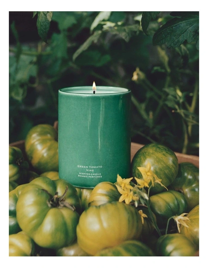 Green Tomato Vine Townhouse Candle - Veggies Edition image 2