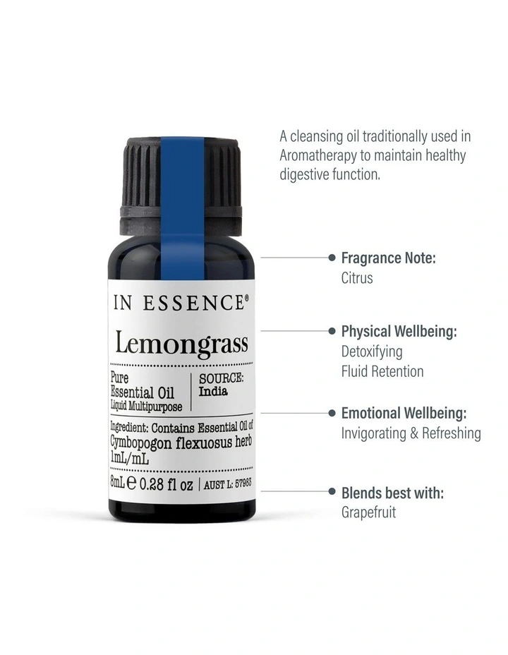 Lemongrass Pure Essential Oil 8ml image 2