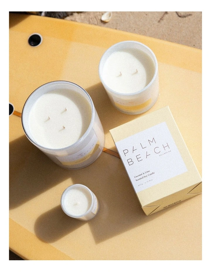 Coconut & Lime Scented Candle 420g image 3