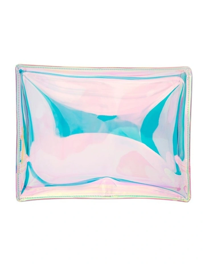 Hologram Beauty Bag Large in Multi image 3