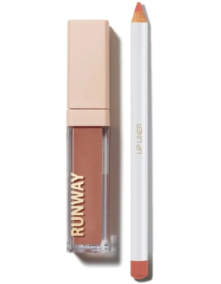Runway Room Cosmetics Leni Lip Kit - Cushy Lips Lip Liner   Simply Suede Lip Gloss image 2