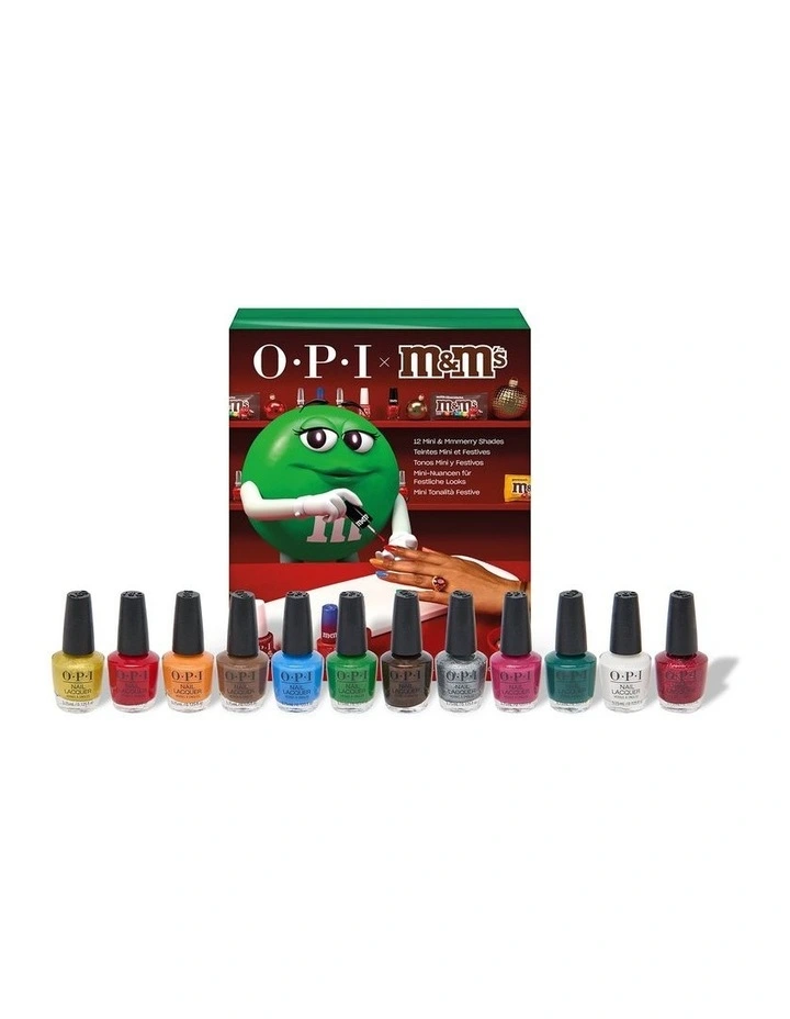 OPI x M&M's Collection Mini Nail Lacquer 12PC Advent Calendar 12x3.75ml image 1
