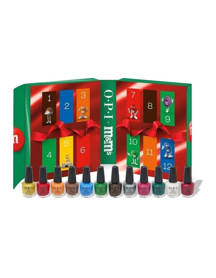 OPI x M&M's Collection Mini Nail Lacquer 12PC Advent Calendar 12x3.75ml image 2
