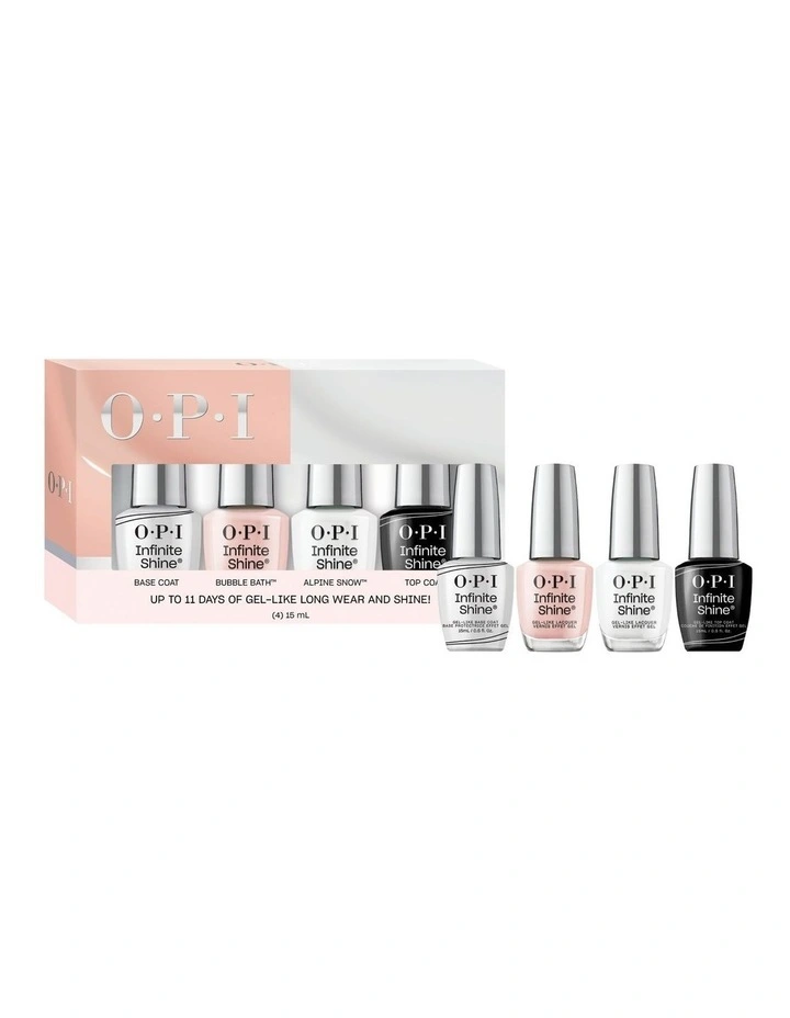 Infinite Shine French Manicure 4PC Gift Set - Base Coat, Bubble Bath, Alpine Snow, Top Coat 4x15ml image 2