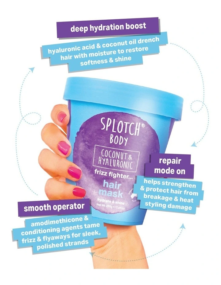 Coconut & Hyaluronic Frizz Fighter Hair Mask 200g image 3