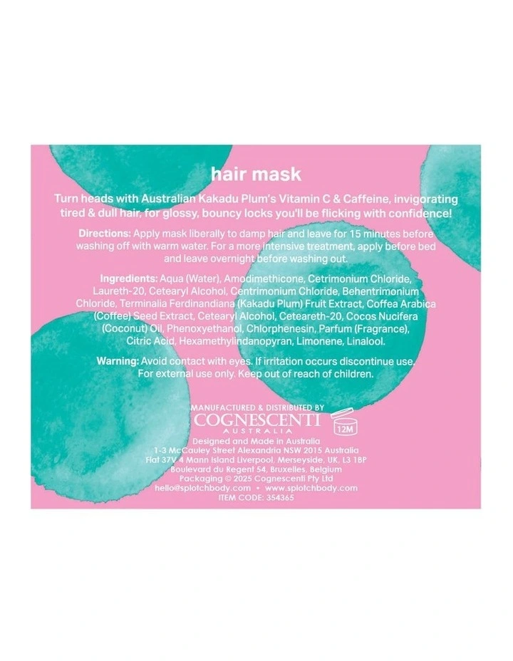 Kakadu Plum & Caffeine Bouncy Boost Hair Mask 200g image 2