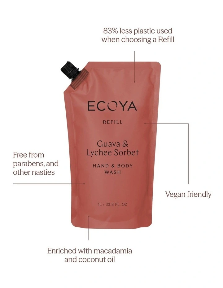 Guava Lychee Sorbet Hand And Body Wash Refill image 3