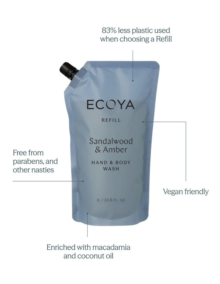 Sandalwood & amber Hand & Body Wash Refill image 2