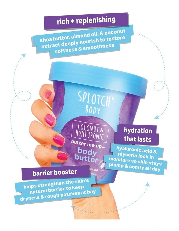 Coconut and Hyaluronic Butter Me Up Body Butter 200g image 3