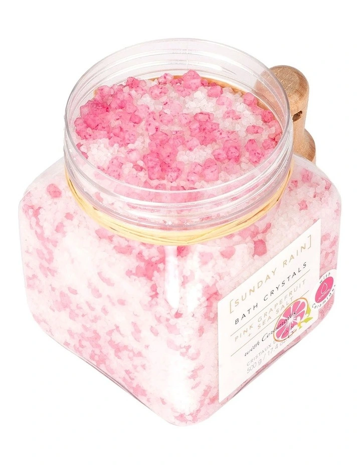 Pink Grapefruit & Sea Salt Bath Crystals 500g image 2