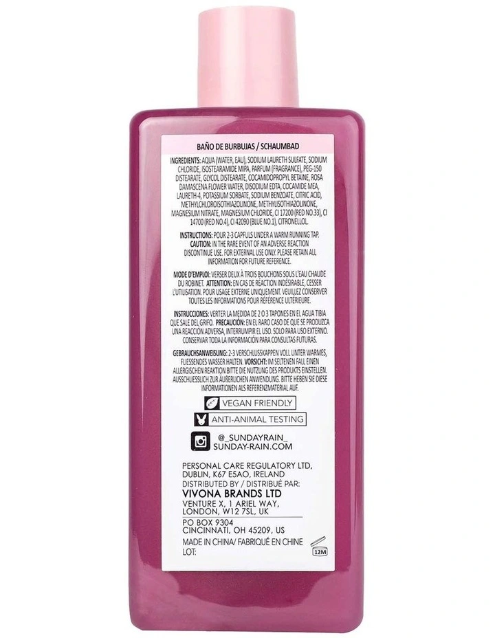 Rose Bubble Bath 450ml image 2