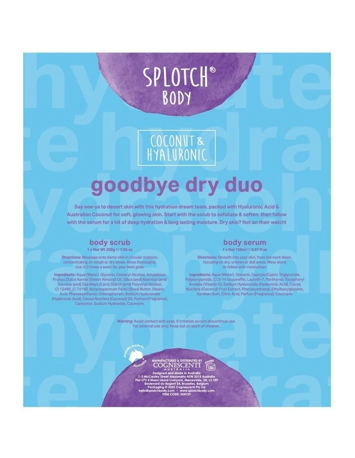 Coconut & Hyaluronic Goodbye Dry Body Scrub & Serum Duo image 2