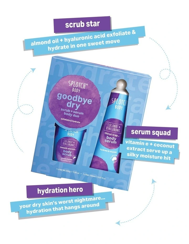 Coconut & Hyaluronic Goodbye Dry Body Scrub & Serum Duo image 3