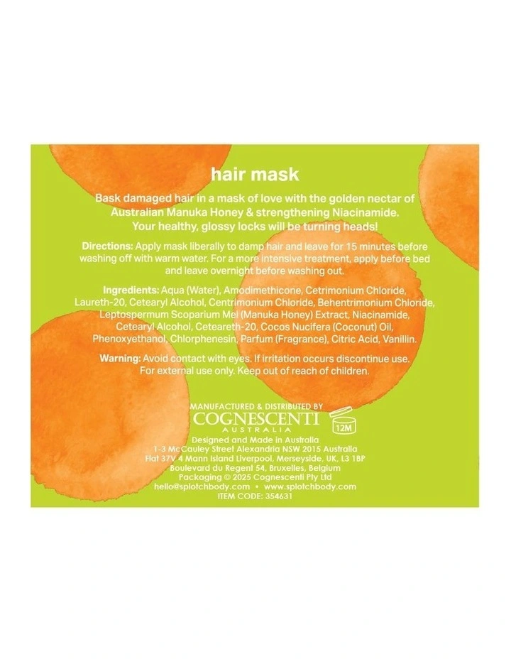 Manuka Honey & Niacinamide Sleek & Chic Hair Mask 200g image 2