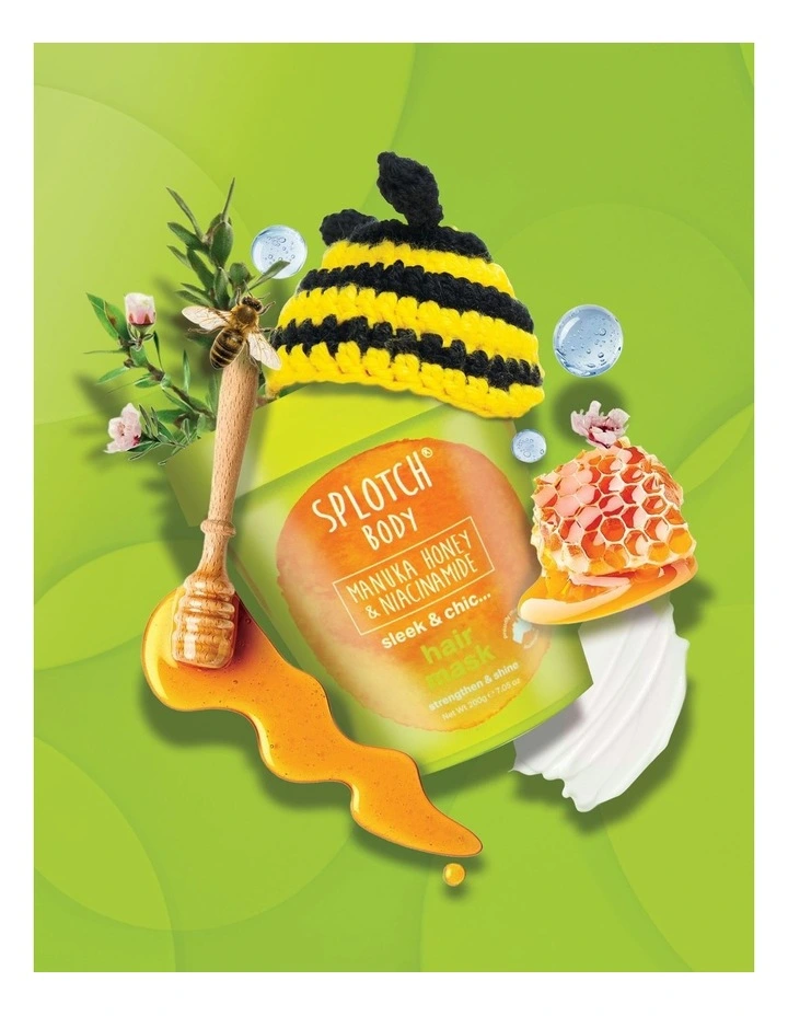 Manuka Honey & Niacinamide Sleek & Chic Hair Mask 200g image 4