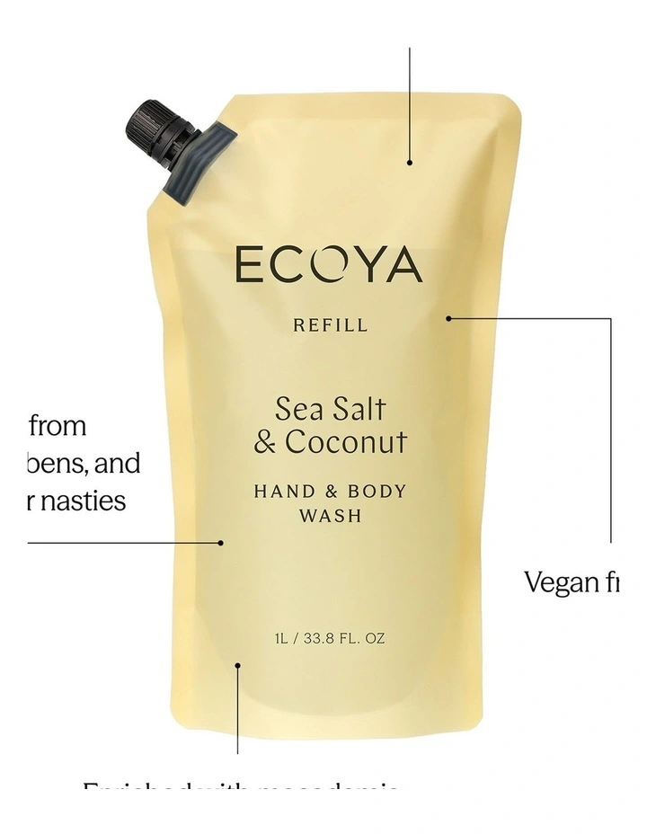 Sea Salt & Coconut Hand & Body Wash Refill 1L image 3