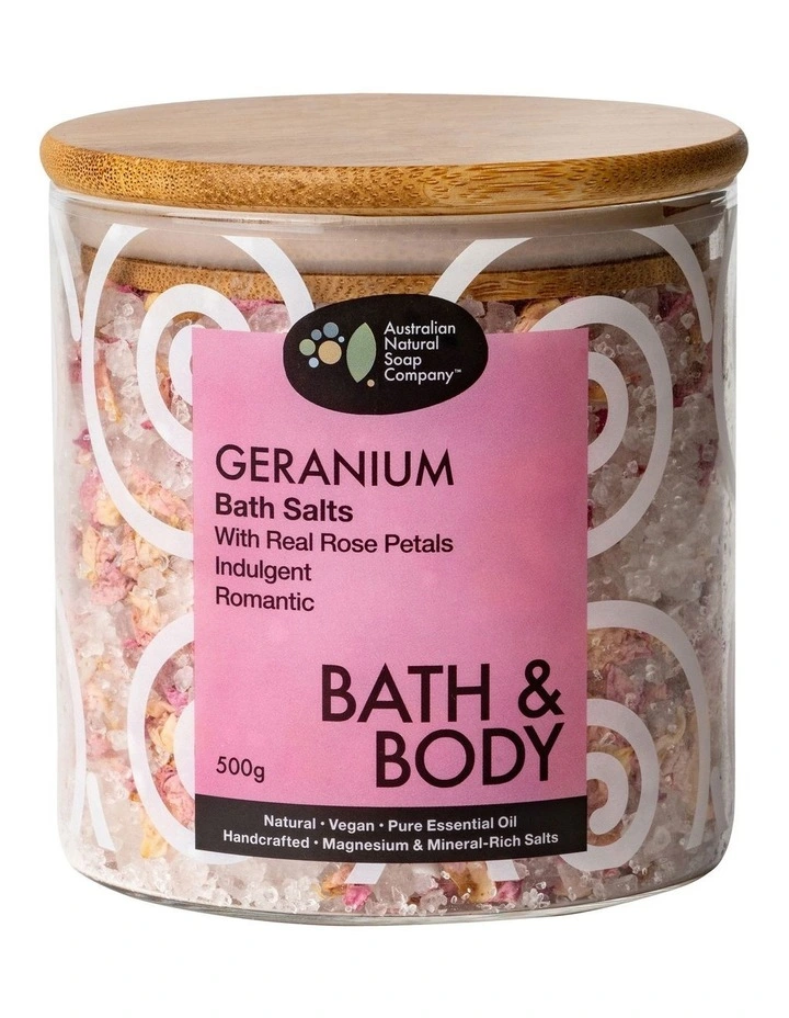 Australian Natural Soap Company Geranium Bath Salts MYER