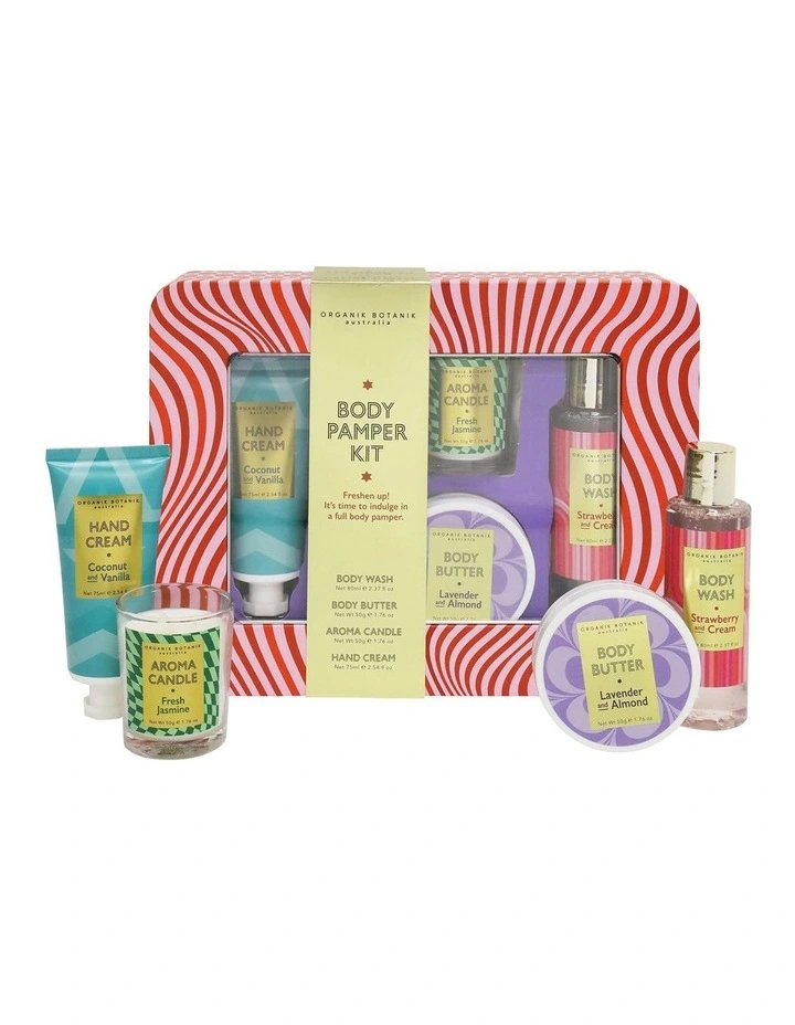Body Pamper Kit In Pink Tin Set image 1